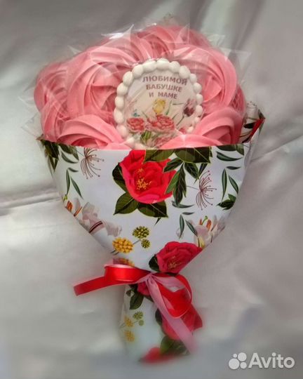 Букеты из безе, меренга на палочках