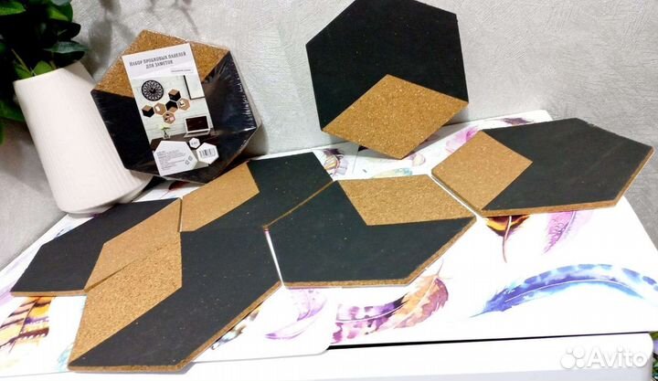 Набор пробковых панелей для заметок 6 шт