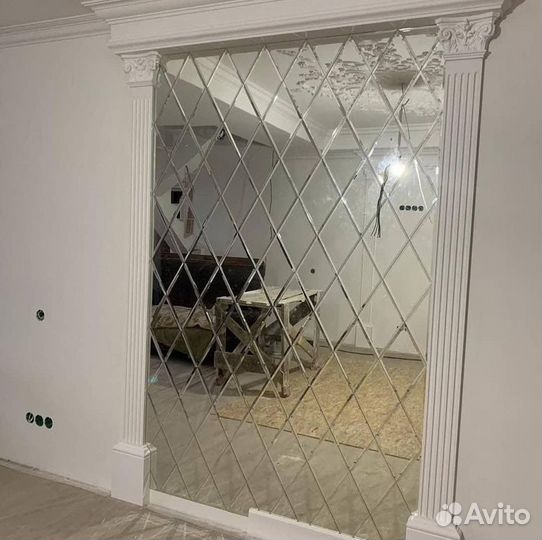 Зеркальное панно фацет