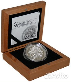 Монета Ангел серебро 2 унции Остров Мэн 2018г бокс