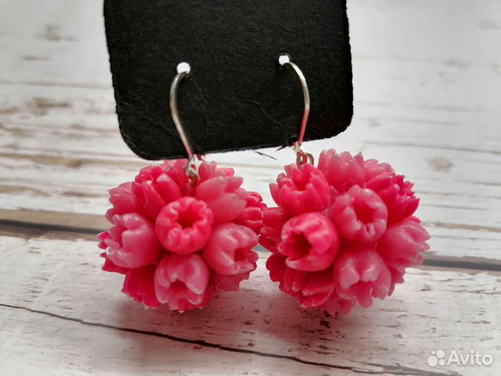 Серьги из полимерной глины ручной