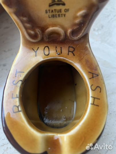 Керамическая пепельница винтажная из США