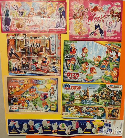 Вкладыши киндер-сюрприз 1990 - 2010 годы