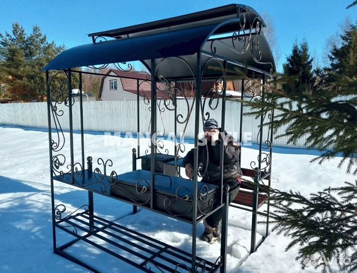 Мангал с крышей