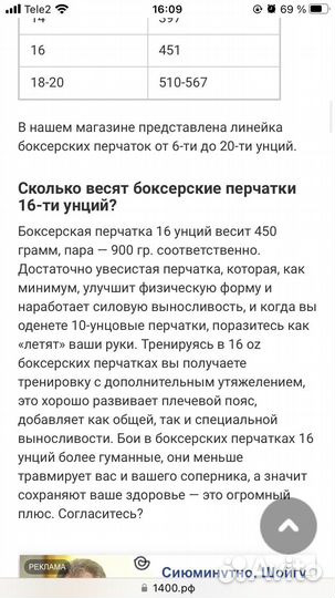 Боксерские перчатки