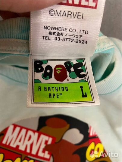 Футболка bape x marvel оригинал