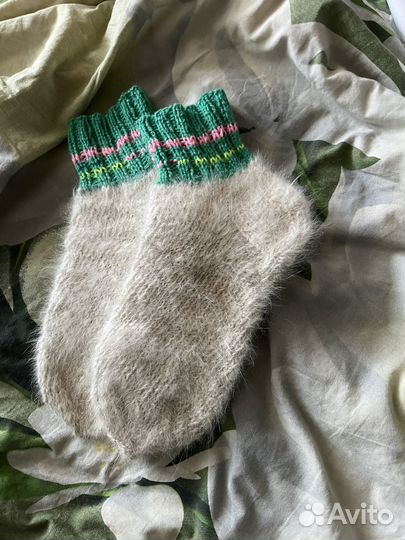Носки ручной вязки шерстяные