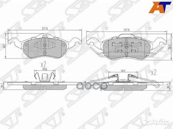 Колодки тормозные перед ford focus I ST-1425406