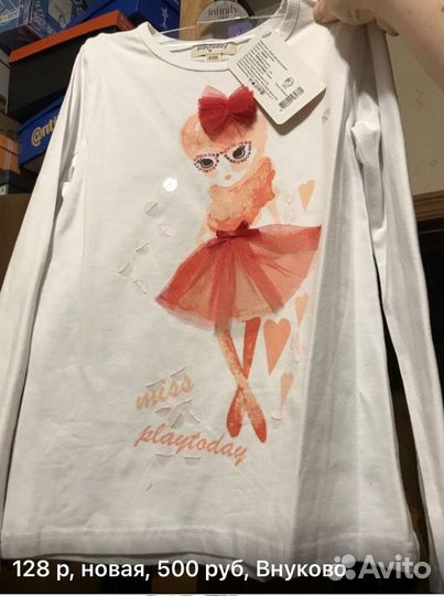 Футболка, лонгслив для девочки