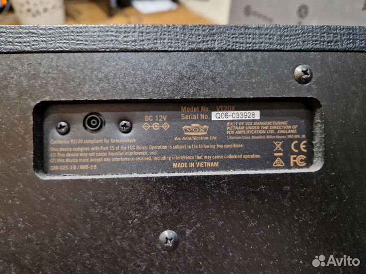 Комбоусилитель vox vt 20x