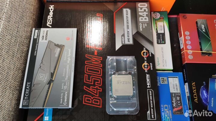 Комплекты AM4: Ryzen 5 + b450 материнская плата