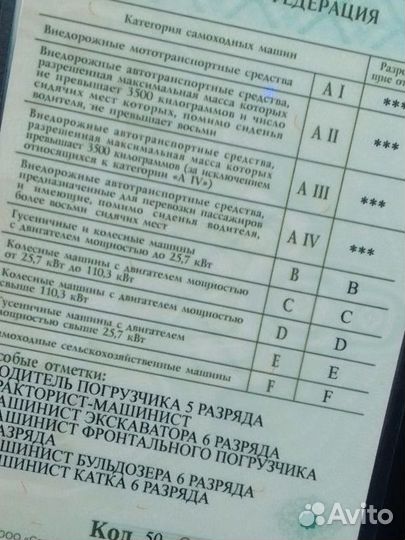 Права на трактор / спецтехнику