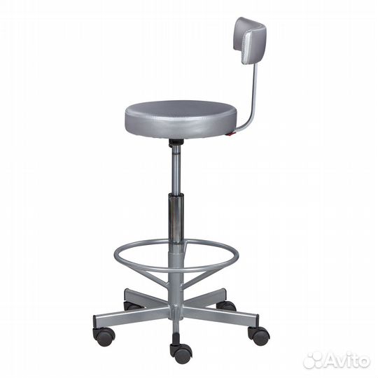 Стул мастера мд-9017 высокий, хром с опорой для но