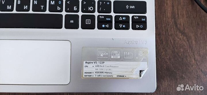 Ноутбук 11.6 acer aspire v5-122p-42154g50nss