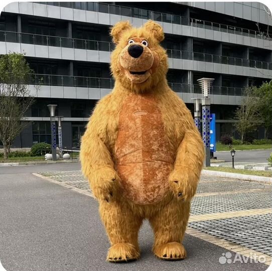 Бурый надувной Мишка 2м