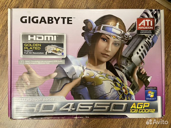 Видеокарта AGP gigabyte HD 4650