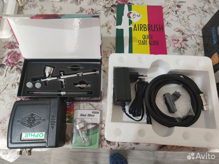 Аэрограф с мини компрессором ophir