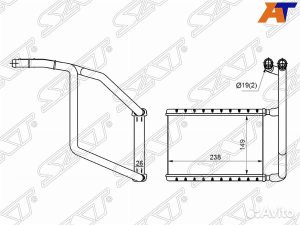 Радиатор отопителя салона ford transit 14