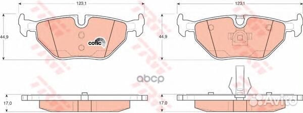 GDB1344 265 40FO672781 колодки дисковые зBMW E46