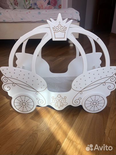 Детсая Деревяная кроватка для кукол