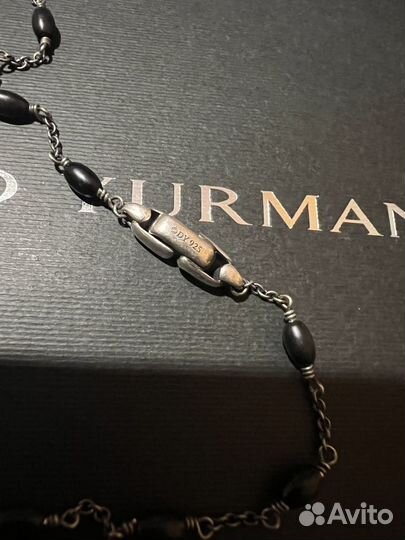 Ожерелье David Yurman с Овальным Черным Ониксом