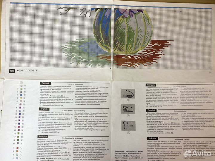 Остатки от набора для вышивания риолис