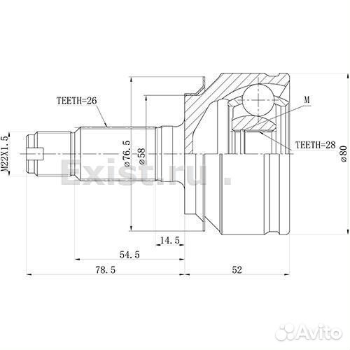 Шрус Наружный Zikmar Z87424r