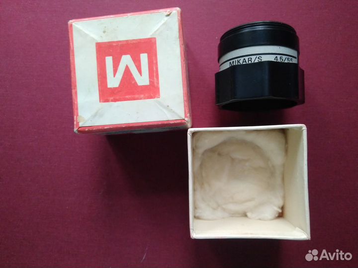Mikar/S 4,5/55 объектив от фотоувеличителя Kroku