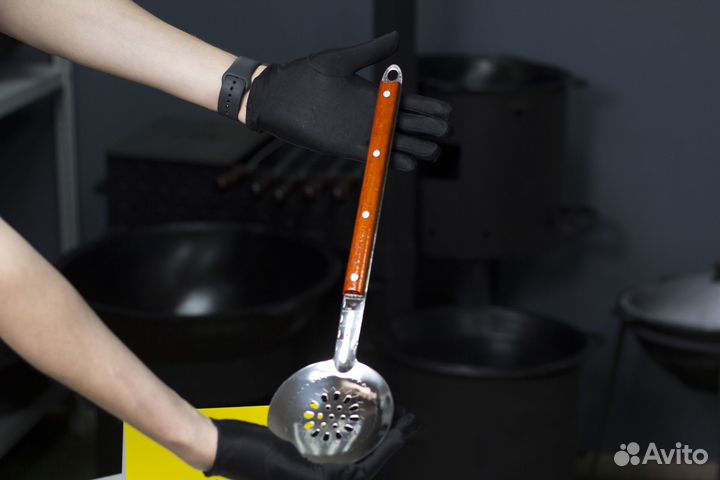 Половник с деревянной ручкой 40 см (Новый)