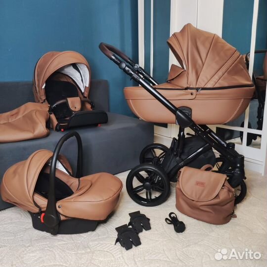 Коляска verdi mocca 3 в 1 карамель