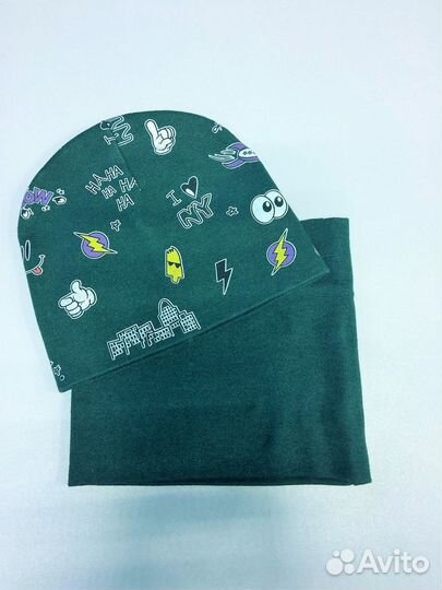 Комплект шапка и снуд (3-4 года)