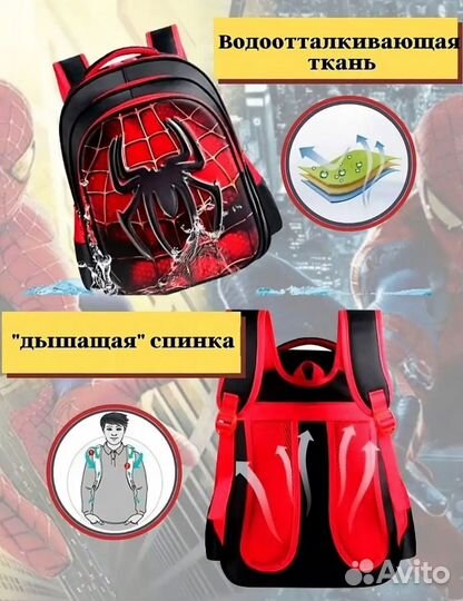 Рюкзак ранец школьный для мальчика человек паук