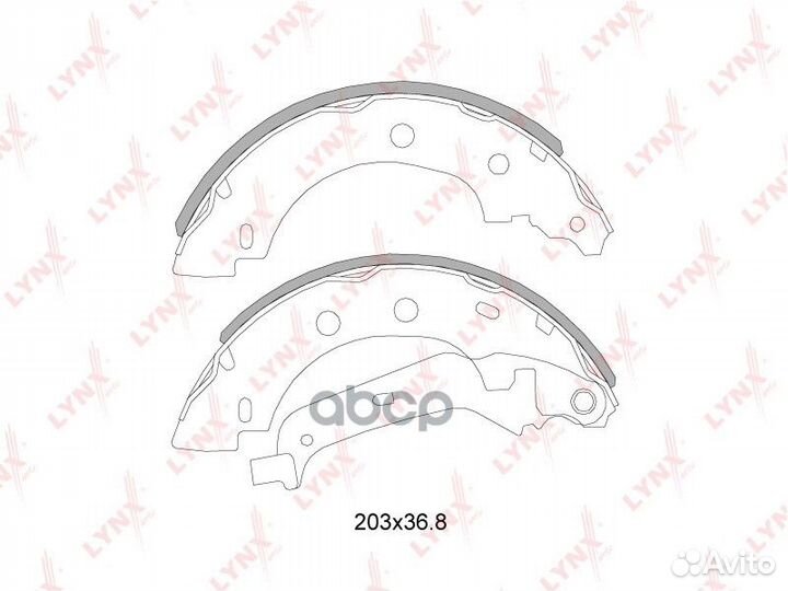 Колодки тормозные барабанные зад BS6302 LYN