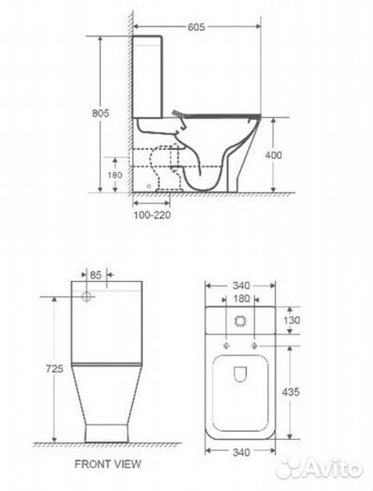 Безободковый унитаз Weltwasser Rotbach 001