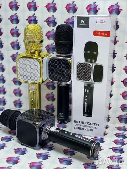 Микрофон для караоке bluetooth YS-999 Gold
