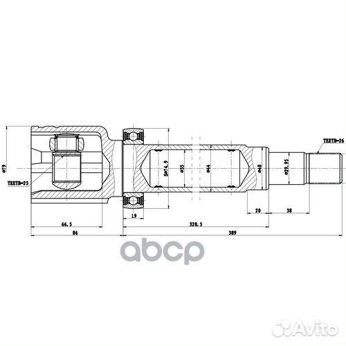 Шрус внутренний перед прав Z87936R Zikmar