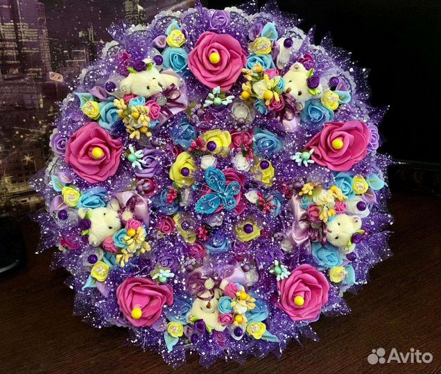 Букетик из мягких игрушек