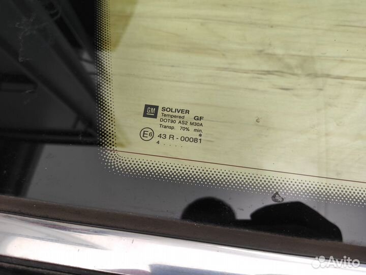 Стекло заднее левое глухое Opel Vectra C Alarm