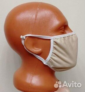 Маски защитные двухслойные многоразовые
