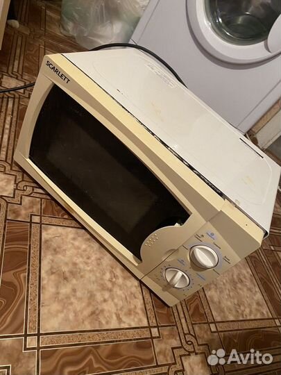 Свч микроволновая печь Scarlett рабочая
