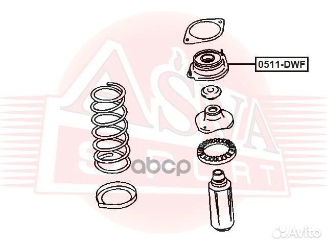 Опора амортизатора mazda demio -02 перед. 0511dwf