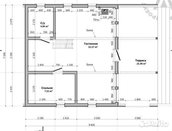 Каркасный дом под ключ 75м2 Барнхаус75