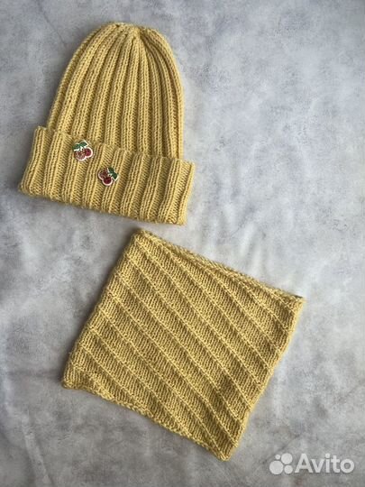 Шапка и снуд детский