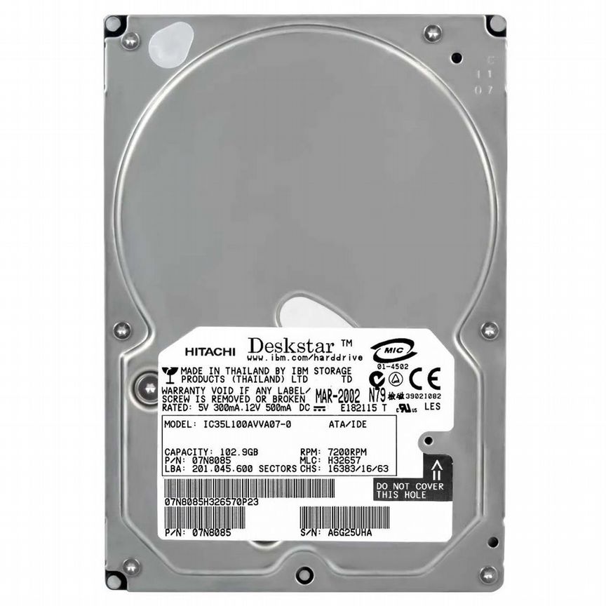 [IC35L100AVVA07-0] Жесткий Диск Hitachi 102,9gb Ic35l100avva07-0