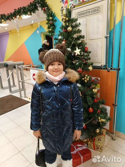 Куртка для девочки,с натуральным мехом