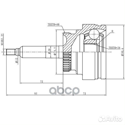 Шрус Z88449R Zikmar