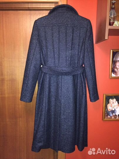 Пальто женское франция 44-46р шерсть альпака шелк