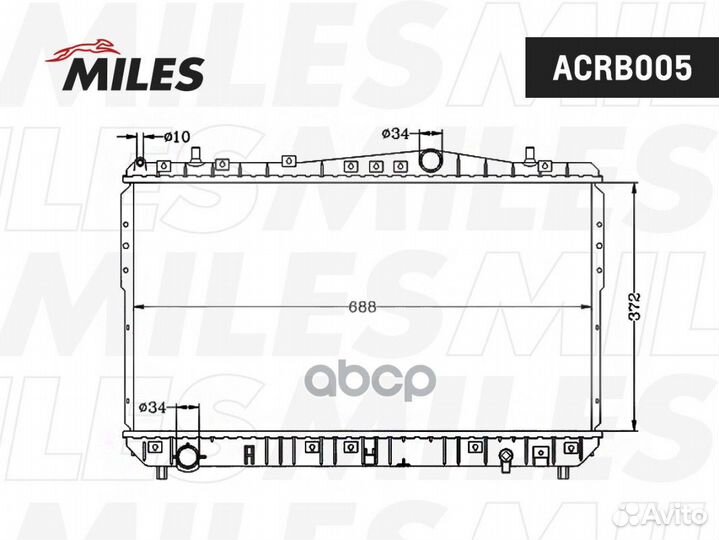 Радиатор охлаждения acrb005 Miles