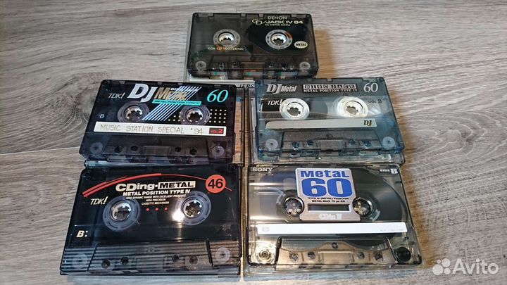Кассеты Sony, Denon, TDK (Metal Posi) 5шт