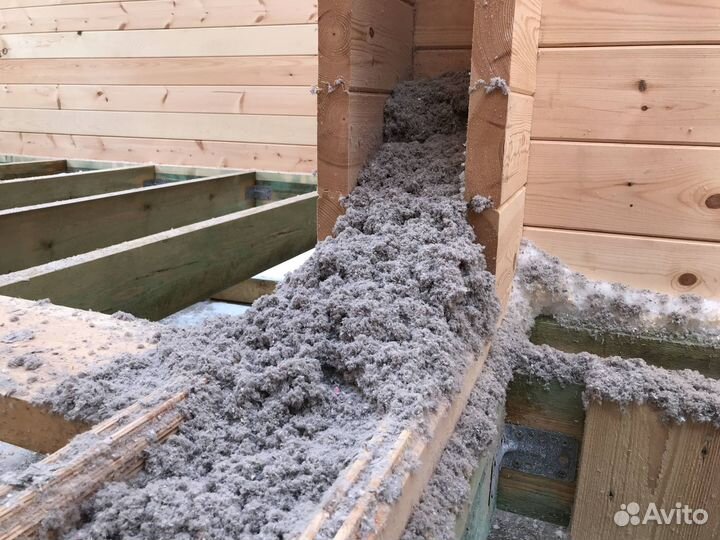 Утепление дома эковатой